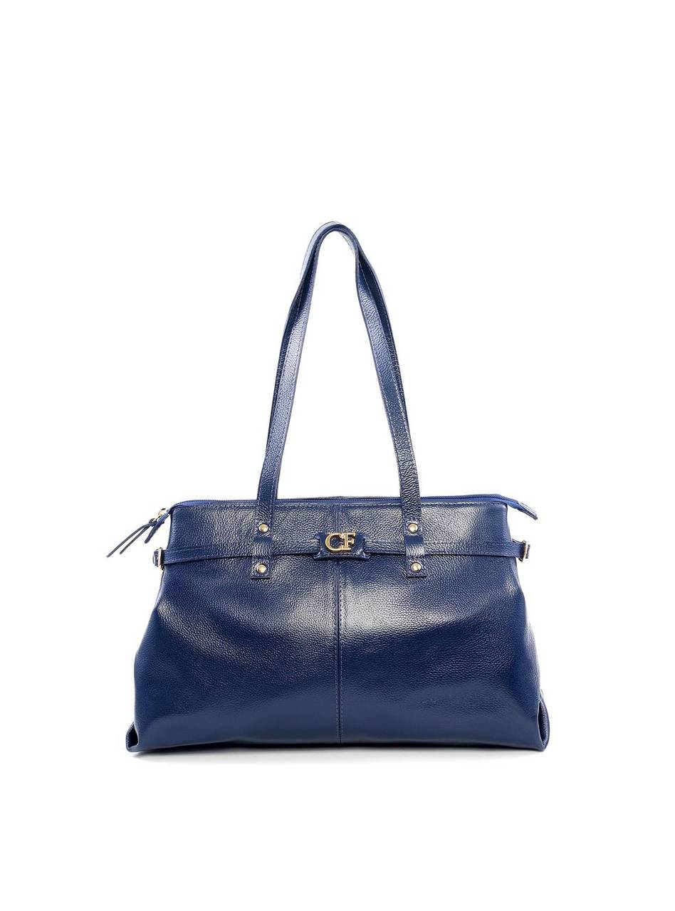 Bolsa Tote com Detalhe de Cinto - Azul  BSI-6165 - AZ