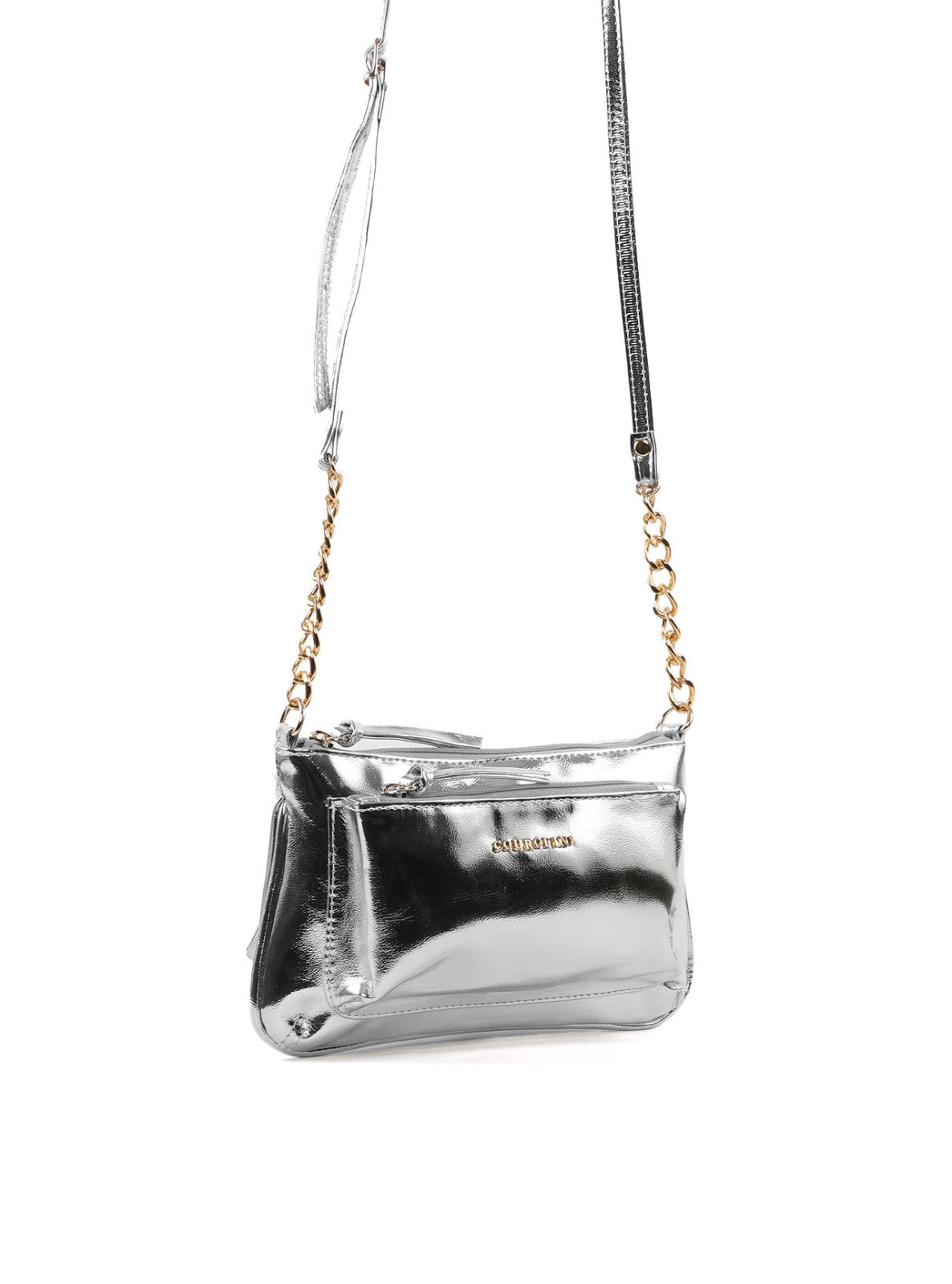 Bolsa Transversal Pequena com Bolso Frontal BSI-6519 - PT