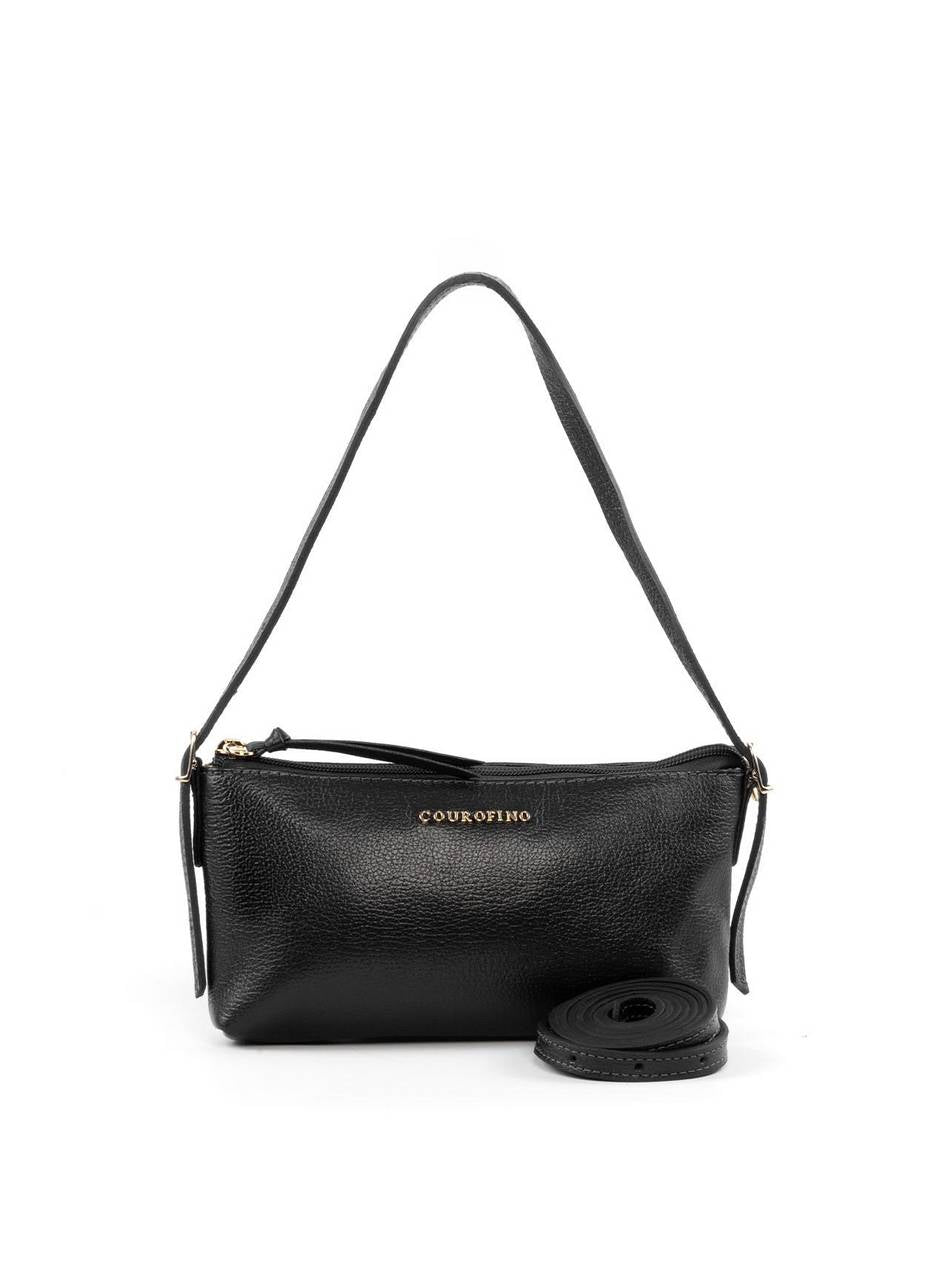 Bolsa Baguete Alça Mini Fivelas - Preta BSI-6382 - PR