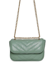 Bolsa Satchel Pequena Couro Tiracolo - Verde BSI-5970 - VD