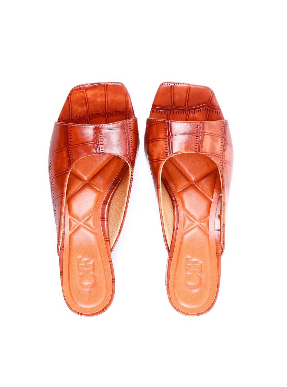 Tamanco com Salto Bloco Maxi Croco - Castor SDI-11985 - CS