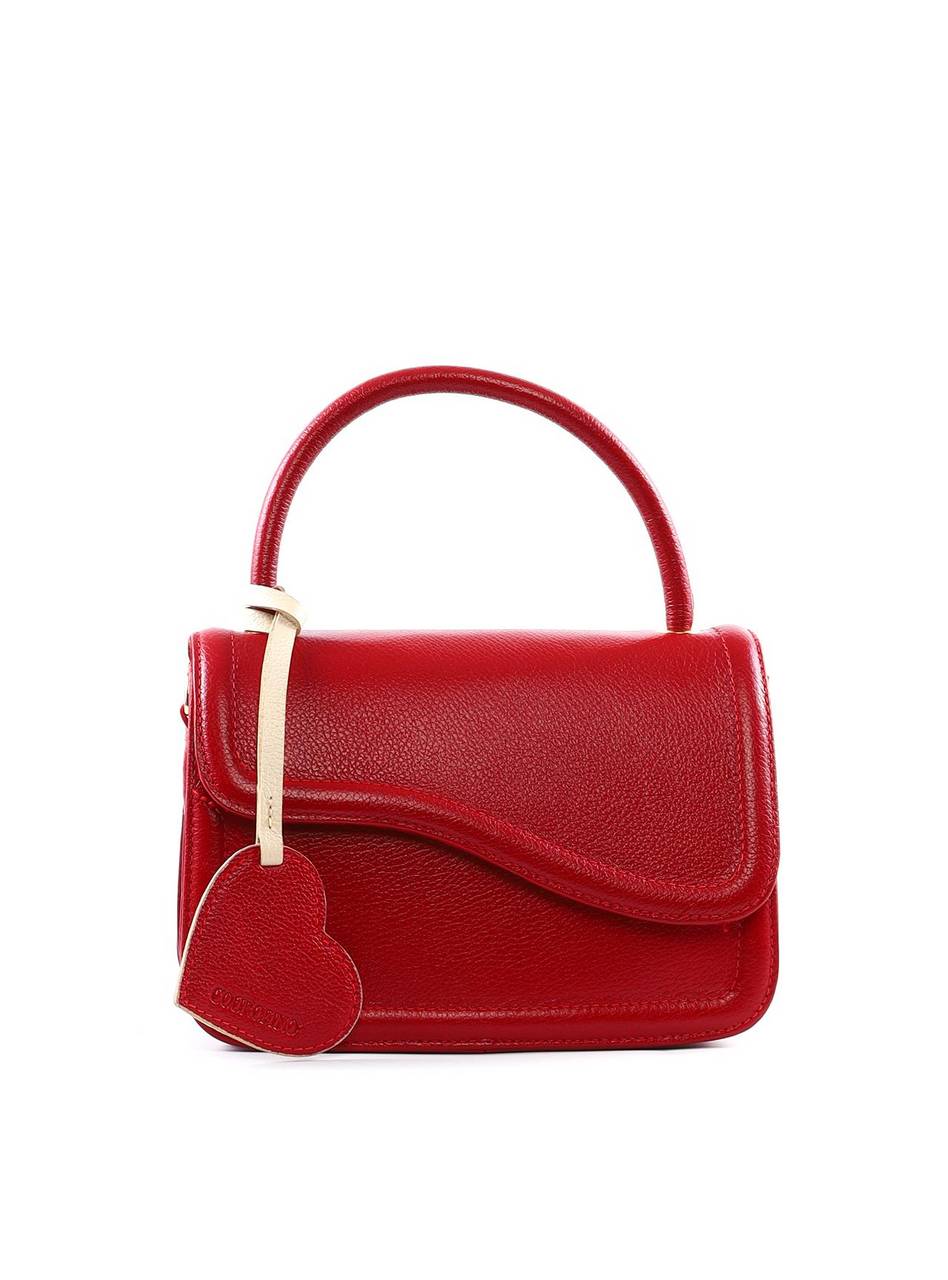 Bolsa Satchel Média com Charm de Coração - Vermelha BSI-6388 - VE