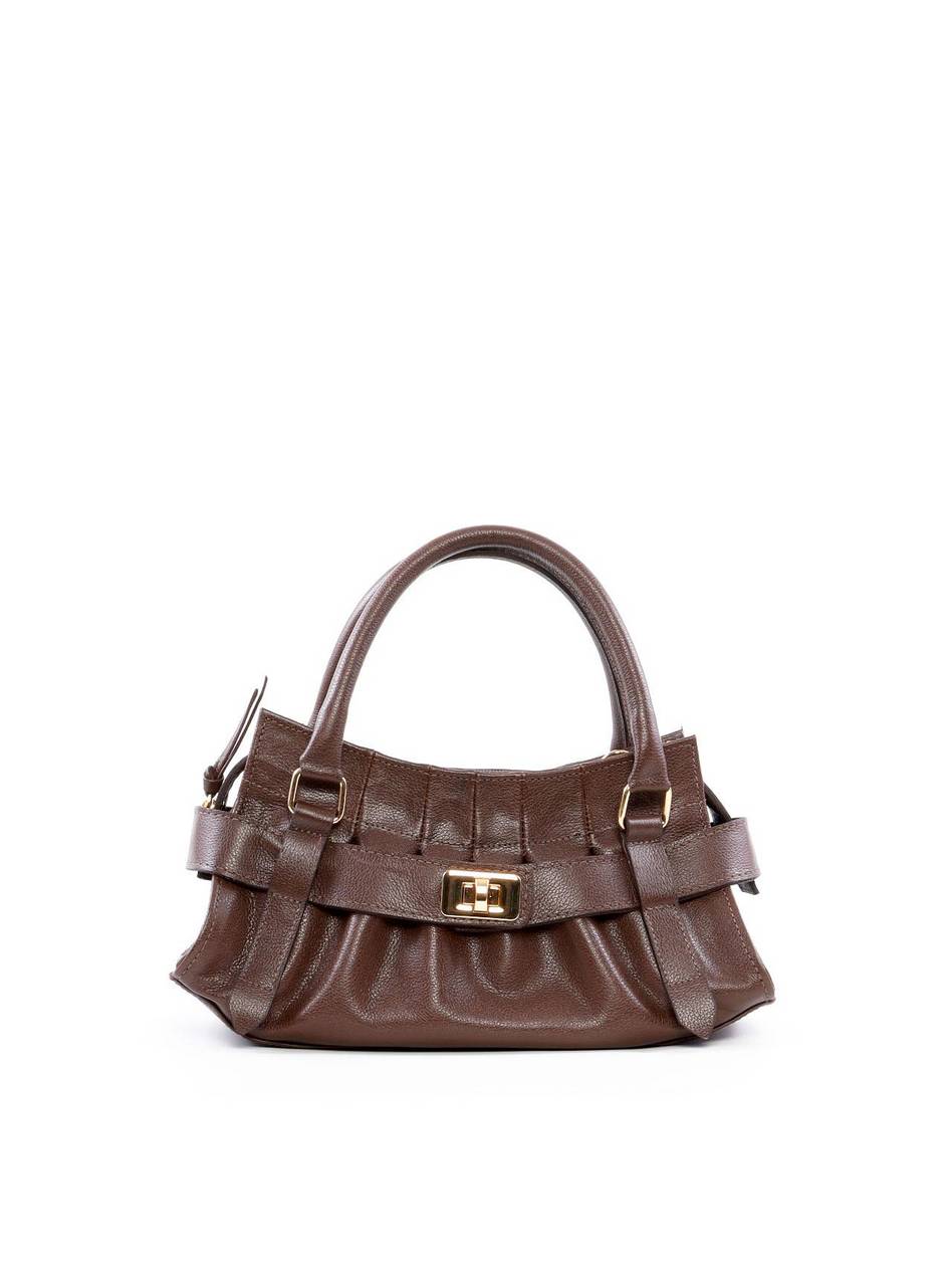 Bolsa Tote Média com Drapeado e Fecho Decorativo BSI-6492 - CA