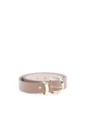 Cinto Feminino Largo de Couro com Fivela Orgânica - Nude CTI-992 - NU