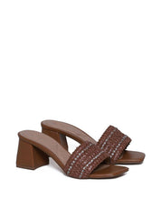 Tamanco Rosto Palha com Strass - Castor  SDI-11670 - CS