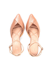 Scarpin Slingback Salto Médio Costuras Aparentes - Nude SDI-12055 - NU