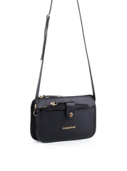 Bolsa Clutch Transversal com Bolso Removível - Preta BSI-6417 - PR