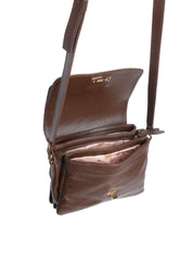 Bolsa Saddle Pequena Couro Alça Regulável Cacau BSI-5739 - CA