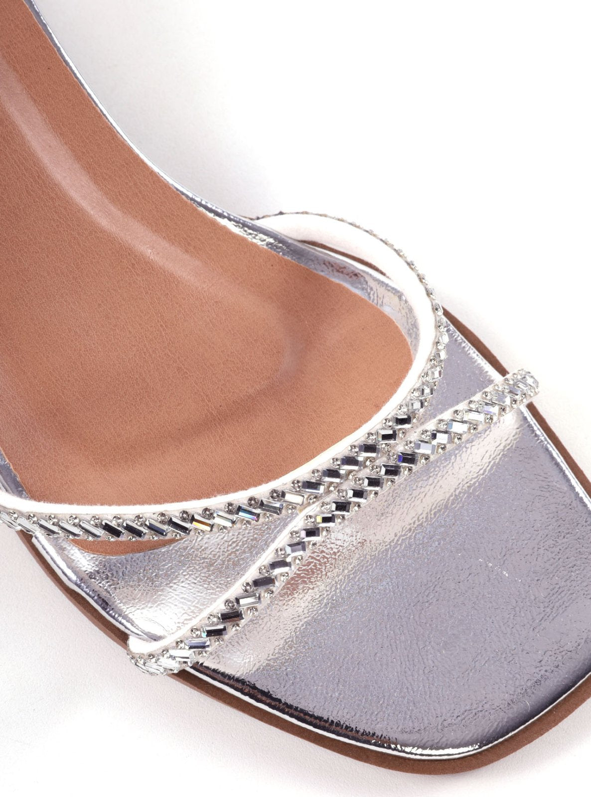 Sandália Salto Bloco Médio com Strass SDI-12245 - PT