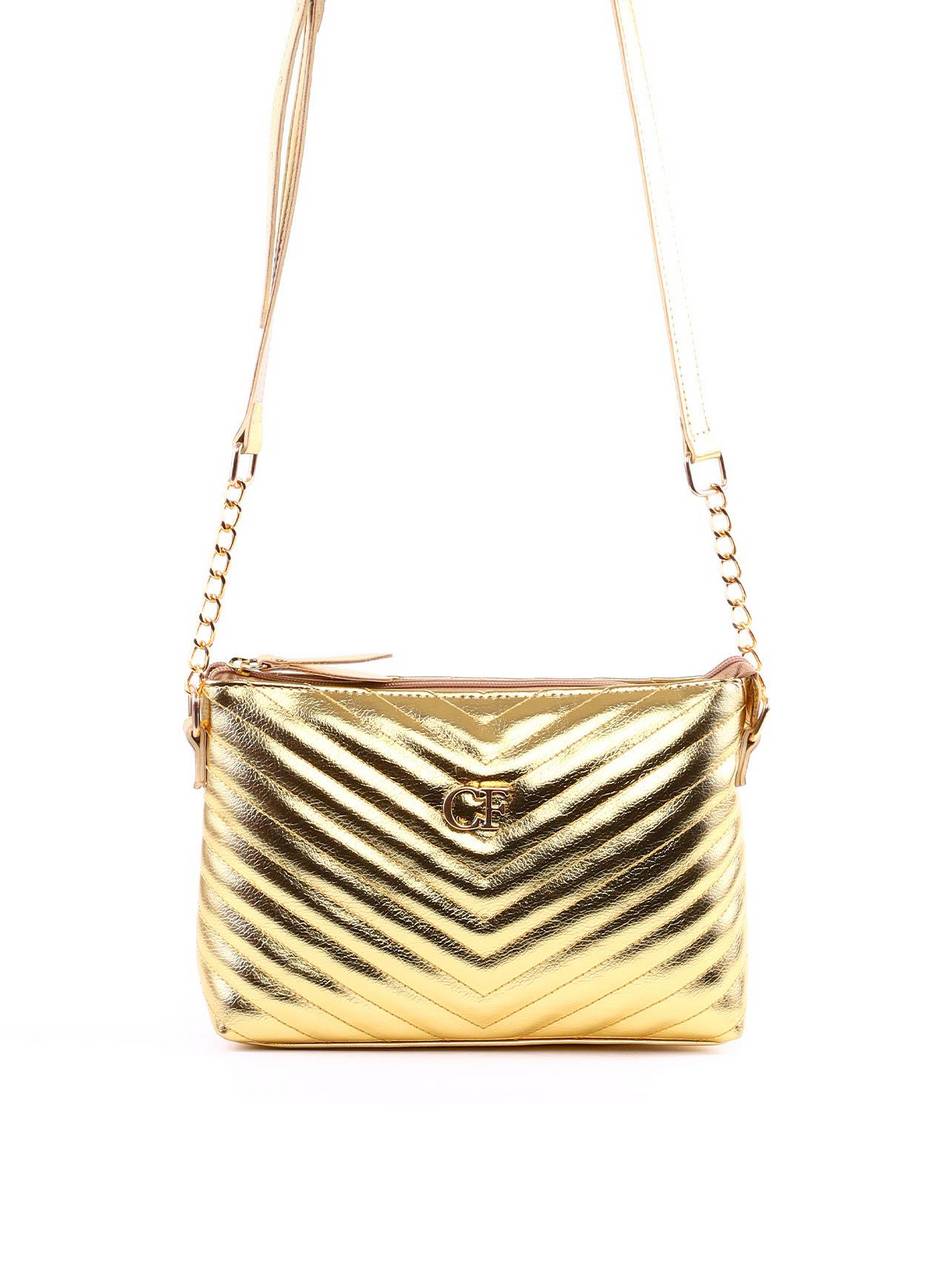 Bolsa Carteira Transversal com Costura - Ouro BSI-6318 - AU