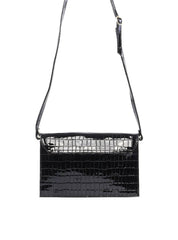Bolsa Clutch Transversal Croco - Preta BSI-6416 - PR