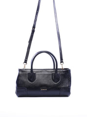 Bolsa Tote de Mão e Tiracolo Retangular com Detalhes de Costuras Preta BSI-5962 - PR