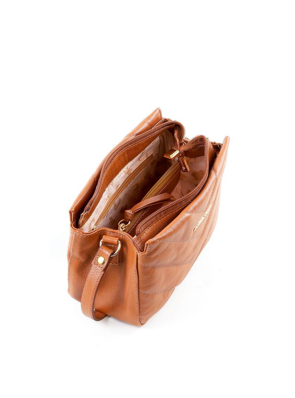 Bolsa Tote Transversal com Matelassê em V - Castor BSI-6437 - CS
