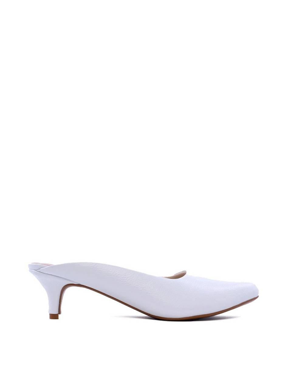 Sandália Mule Salto Kitten - Branca SDI-11739 - BR