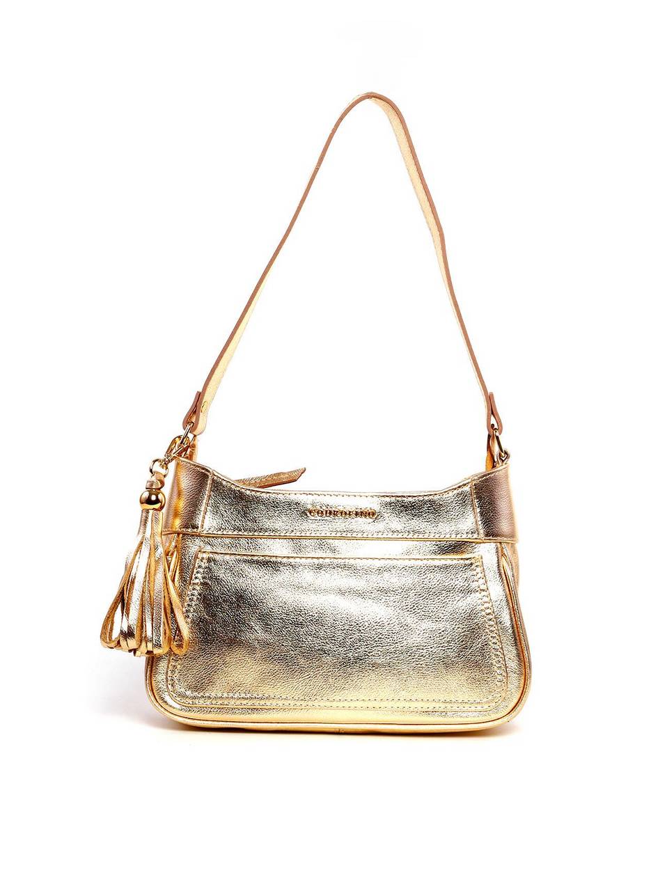 Bolsa Baguette Tiracolo com Barbicacho - Ouro BSI-6293 - AU