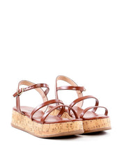 Sandália Flatforma em Cortiça - Castor SDI-12187 - CS