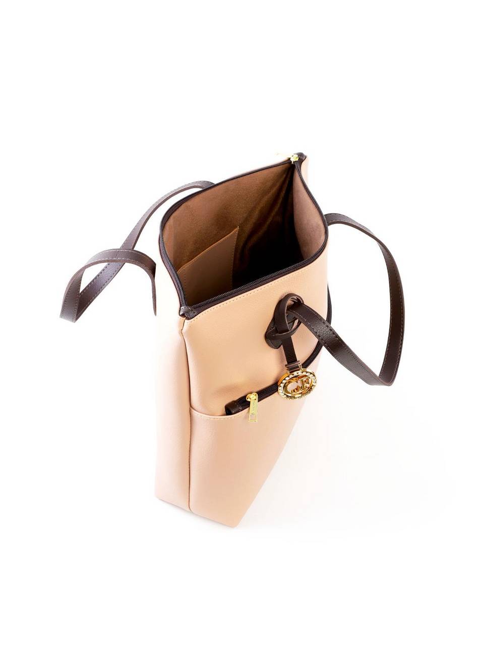 Bolsa Shopper Média com Bag Charm BSI-6463 - NU