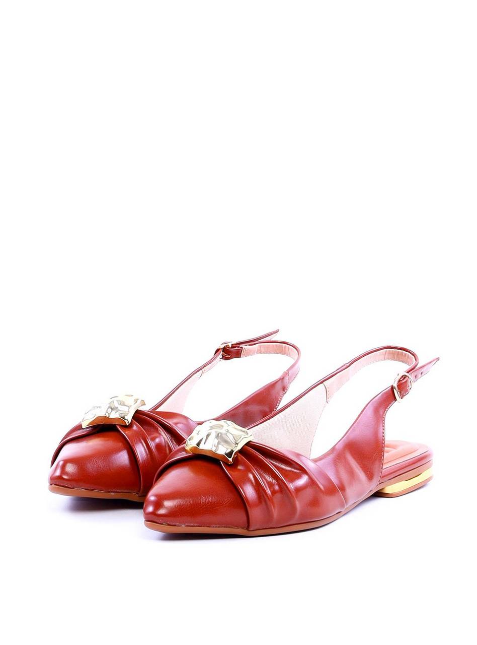 Sapatilha Slingback Drapeada Enfeite Orgânico - Castor SDI-11981 - CS