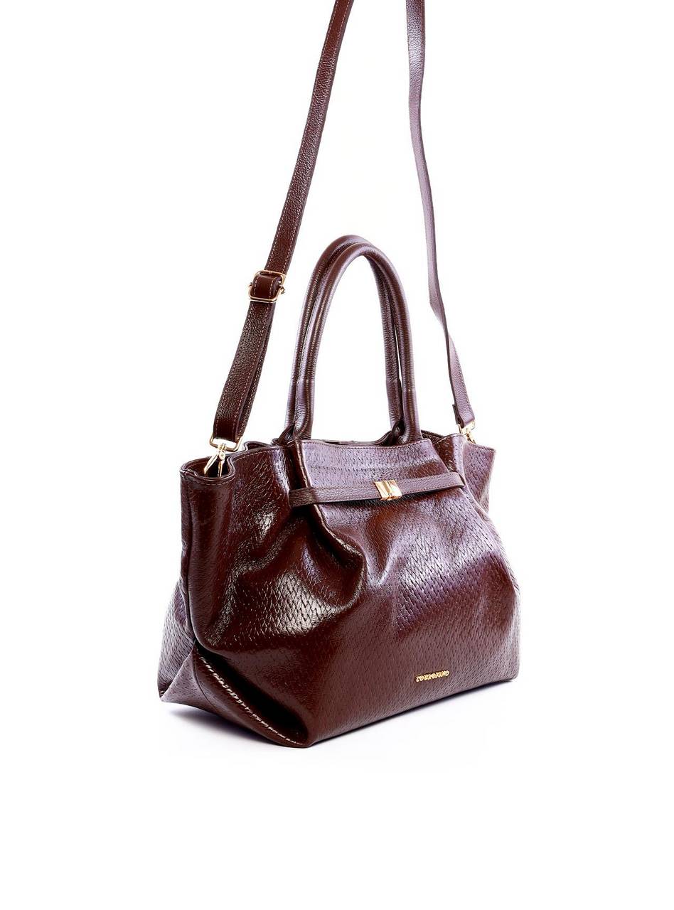 Bolsa Tote com Drapeado e Alça Dupla - Cacau BSI-6275 - CA