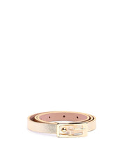 Cinto Social Feminino de Couro com Fivela Retangular - Ouro CTI-990 - AU