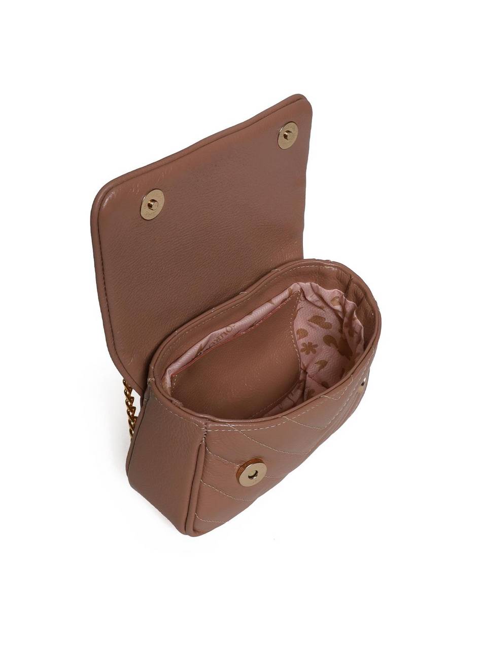 Bolsa Satchel Pequena Couro Tiracolo - Nude BSI-5970 - NU