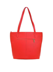 Bolsa Tote Feminina Tiracolo Sacolão Grande Placa Sobreposta Vermelha BSI-5623 - VE