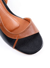 Sandália Slingback Salto Bloco - Preta SDI-12168 - PR