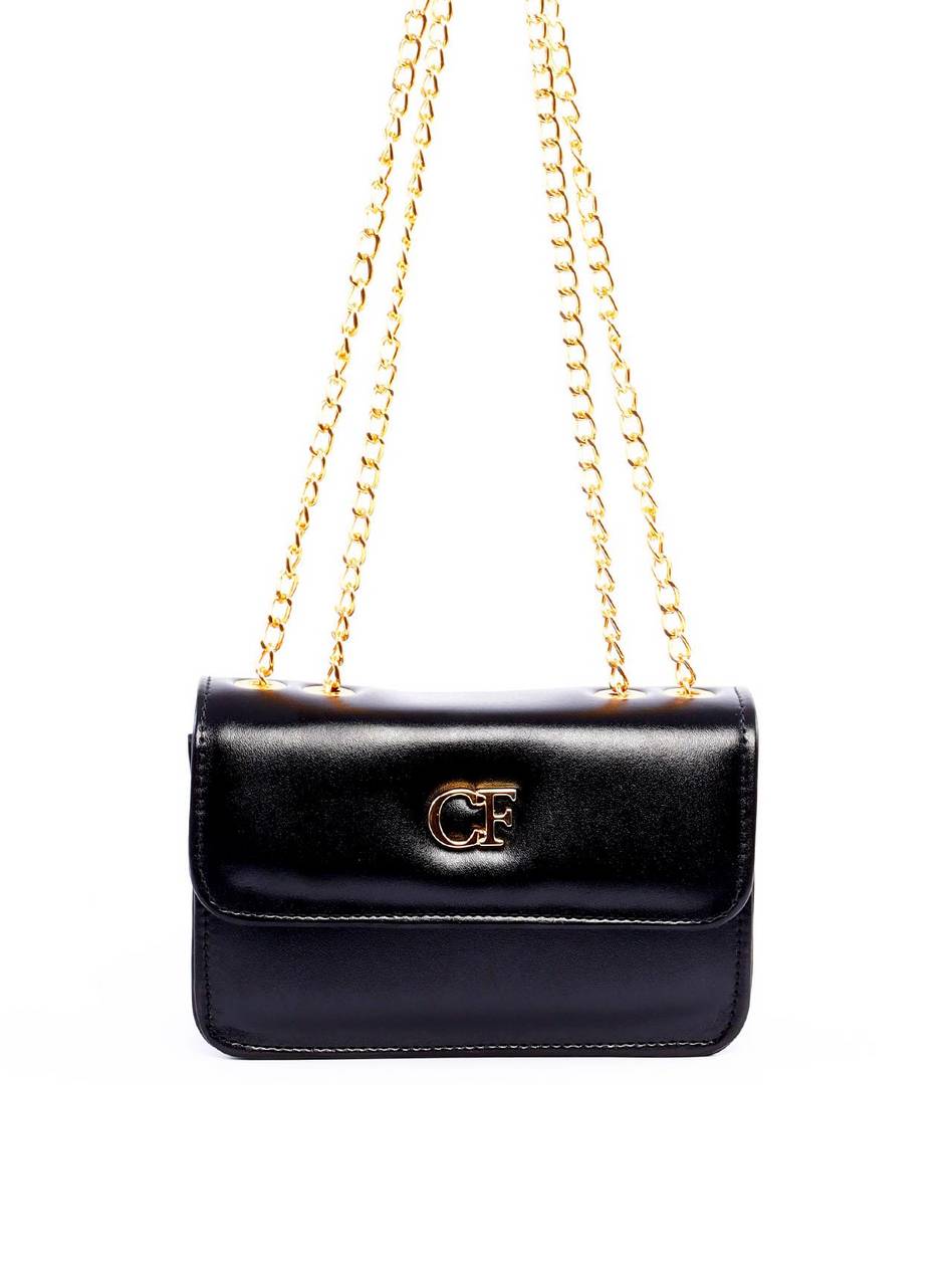 Bolsa Satchel Quadrada com Alça de Corrente - Preta BSI-6287 - PR