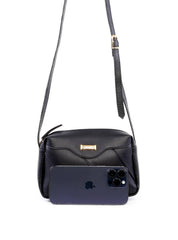 Bolsa Bag Pequena com Retalhos - Preta BSI-6409 - PR