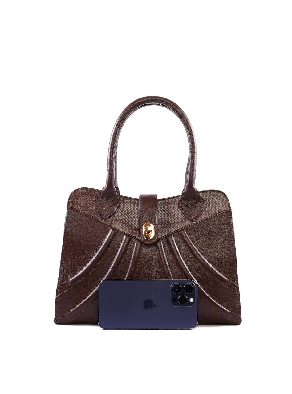 Bolsa Tote Detalhe Costura Frontal Alça Dupla - Cacau BSI-6379 - CA