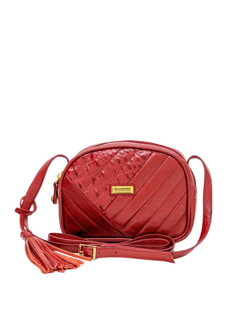 Bolsa Bag Couro Transversal Vassourinha Vermelha BSI-5078 - VE