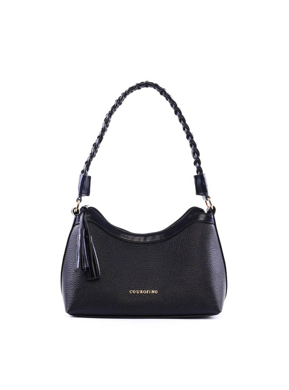 Bolsa Baguette Alça Trançada - Preta BSI-6402 - PR