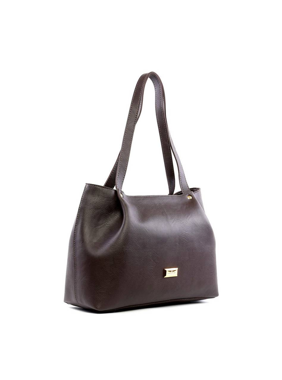 Bolsa Tote com Detalhe Drapeado - Cacau BSI-6241 - CA