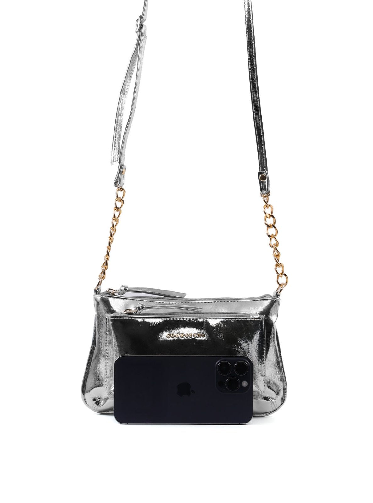 Bolsa Transversal Pequena com Bolso Frontal BSI-6519 - PT
