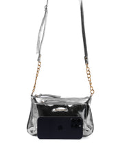 Bolsa Transversal Pequena com Bolso Frontal BSI-6519 - PT