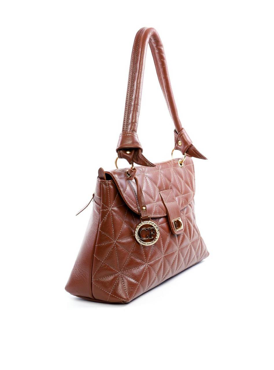 Bolsa Satchel Tiracolo em Matelasse - Castor BSI-6056 - CS