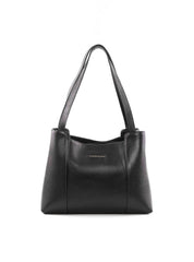 Bolsa Tote Quadrada com 3 Divisórias - Preta BSI-6398 - PR
