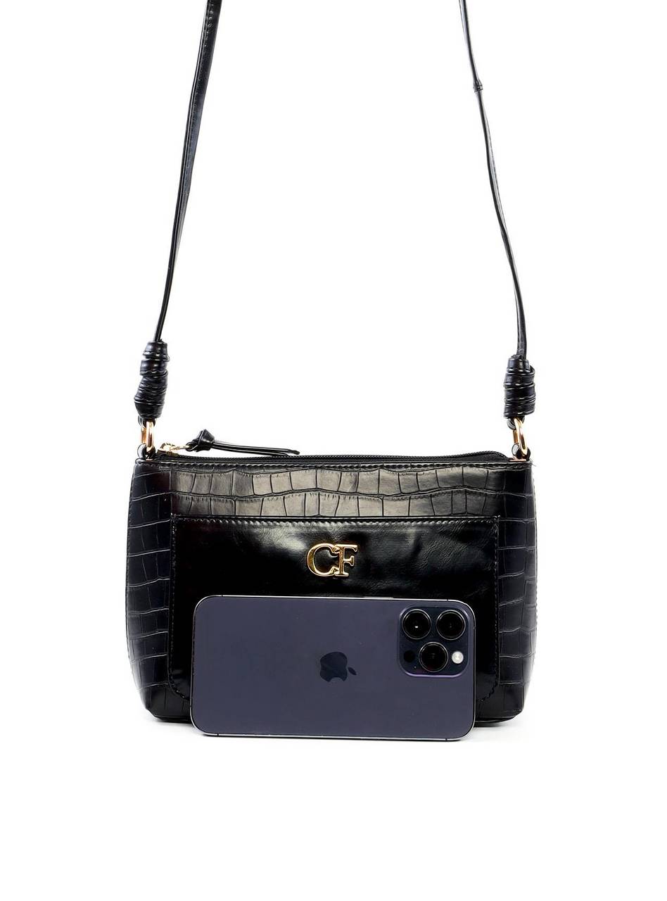 Bolsa Tote Pequena com Nó - Preta BSI-6446 - PR