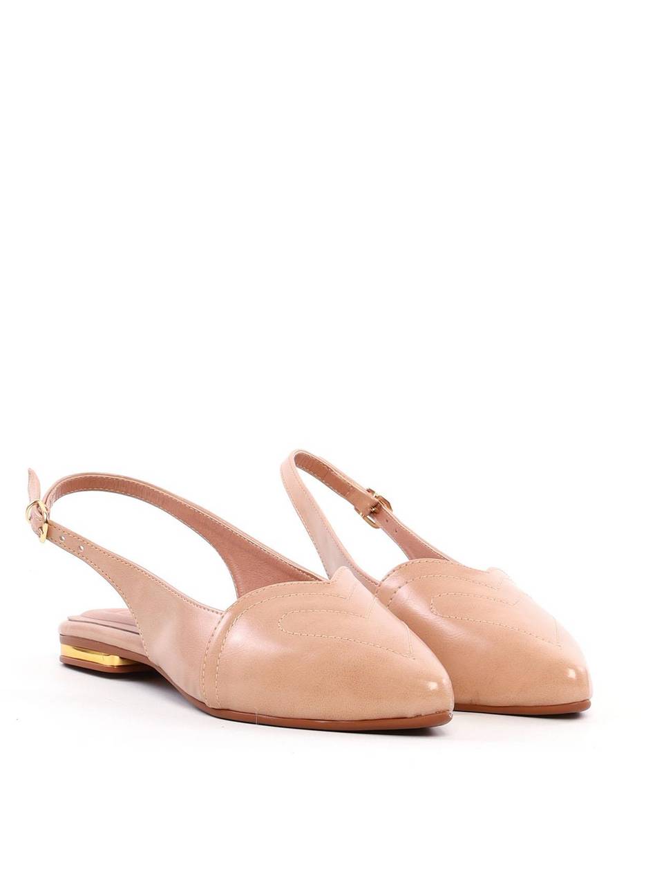 Sapatilha Slingback com Costura de Coração - Nude SDI-12079 - NU