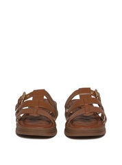 Sandália Flatform com Tiras Entrelaçadas e Fivela - Castor SDI-11659 - CS