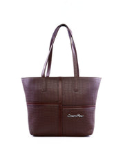 Bolsa Shopper Tiracolo Detalhes Tiras Zíper Puxador Cacau BSI-5889 - CA