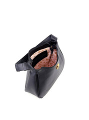 Bolsa Hobo de Mão com Costuras - Preta BSI-6203 - PR