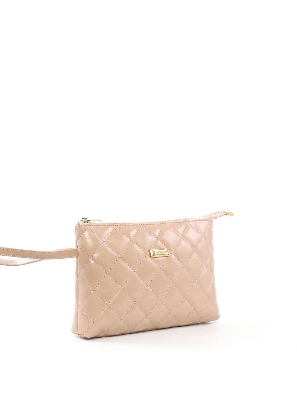 Necessaire Feminina Quadrada em Matelassê - Nude NSI-174 - NU