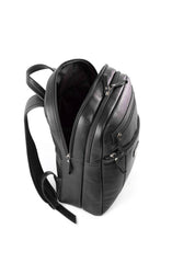 Mochila Executiva com Bolso Frontal em Couro - Preta MEI-460 - PR
