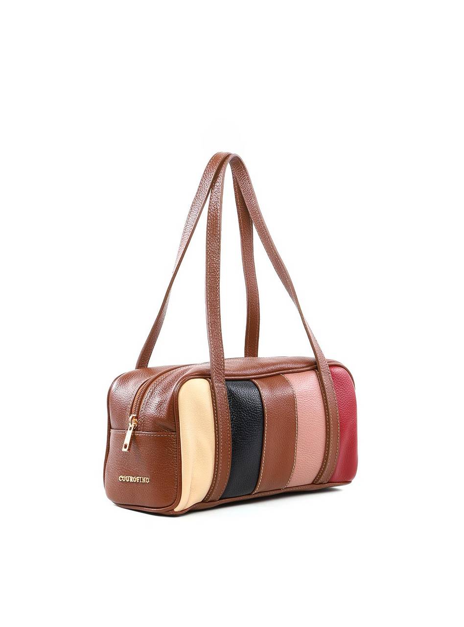 Bolsa Baguete Pequena Bowling Retalhos - Castor BSI-6455 - CS