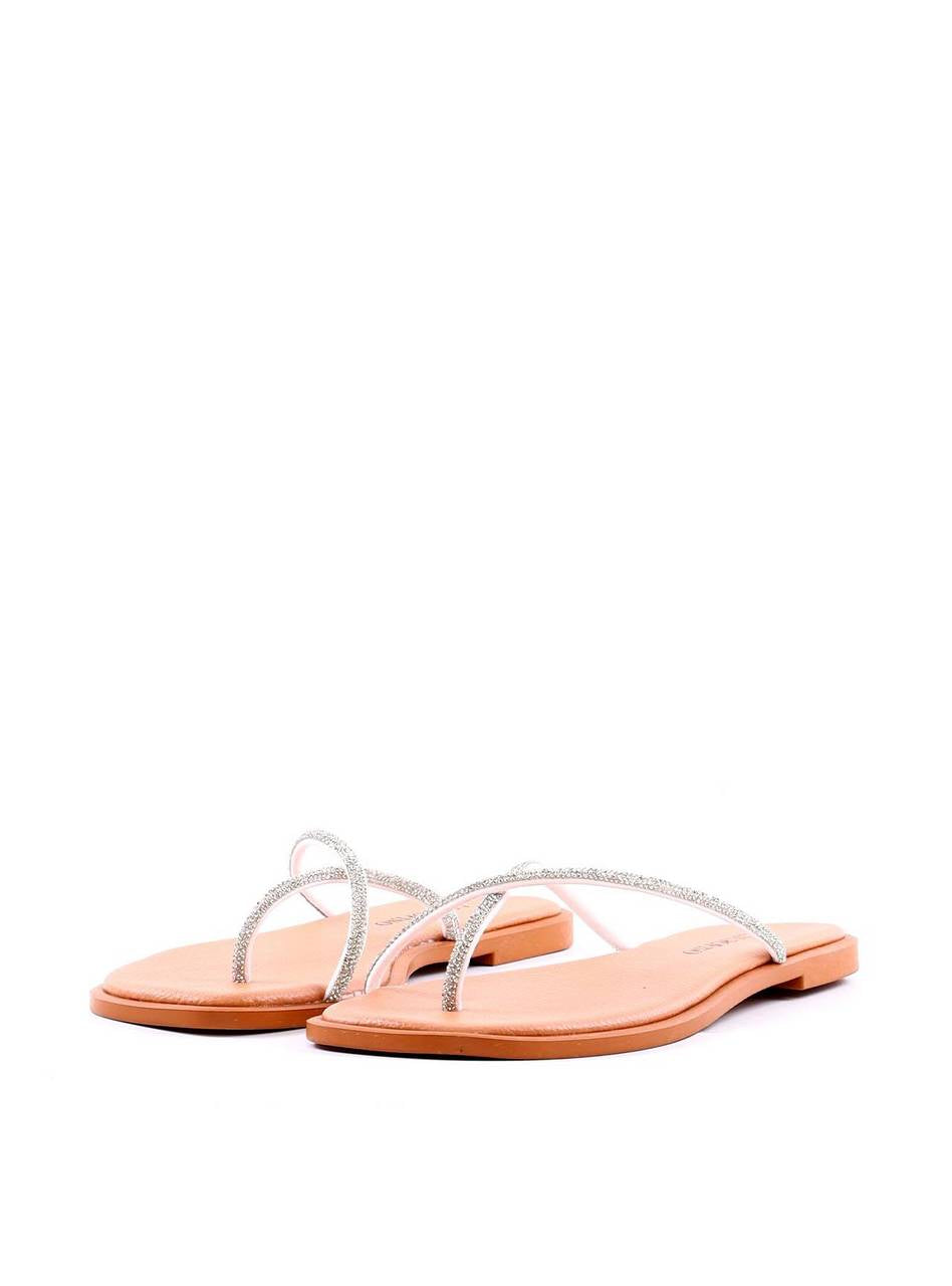 Rasteira de Tiras com Strass - Nude SDI-12075 - NU