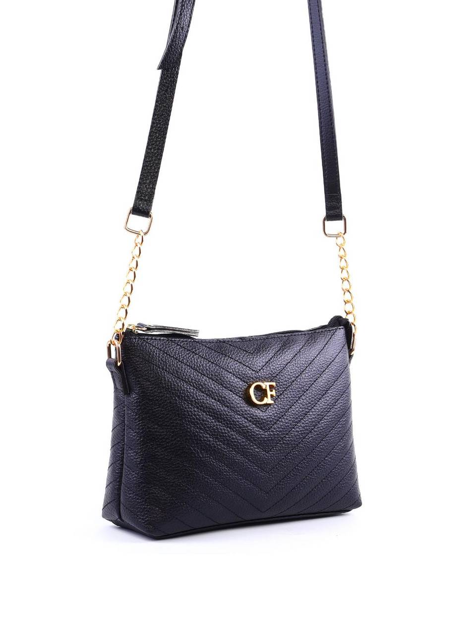 Bolsa Carteira Transversal com Costura - Preta BSI-6318 - PR