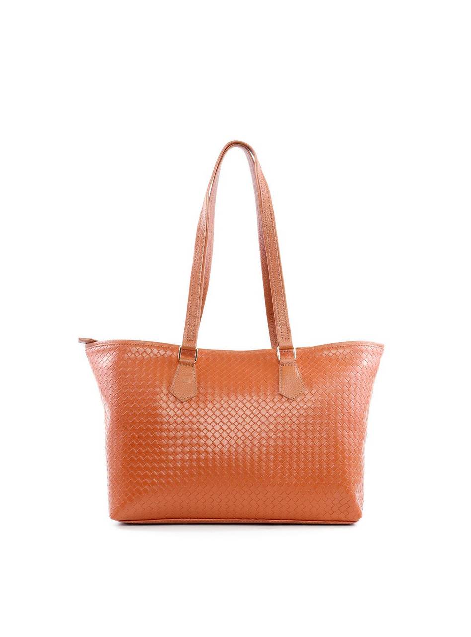 Bolsa Shopper em Tressê com Big Charm Removível - Castor BSI-6186 - CS
