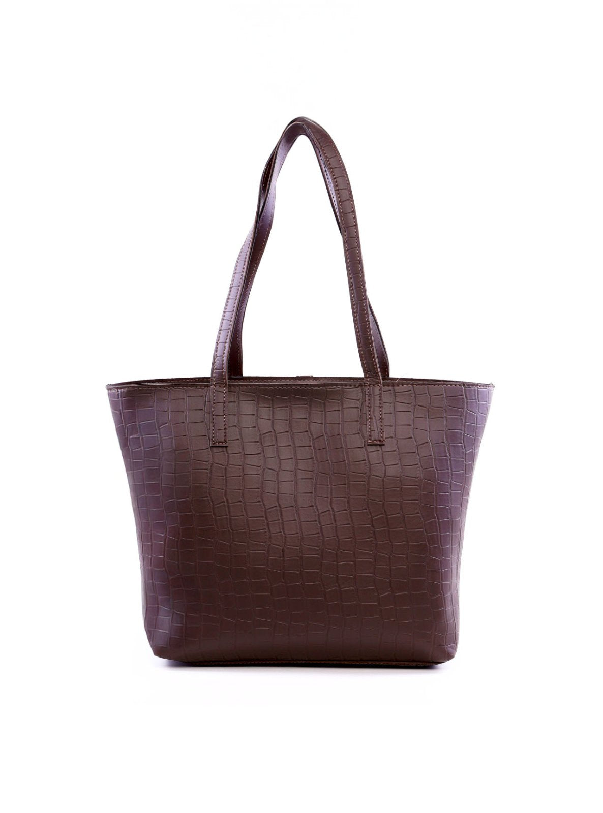 Bolsa Shopper Tiracolo Detalhes Tiras Zíper Puxador Cacau BSI-5889 - CA