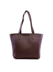 Bolsa Shopper Tiracolo Detalhes Tiras Zíper Puxador Cacau BSI-5889 - CA